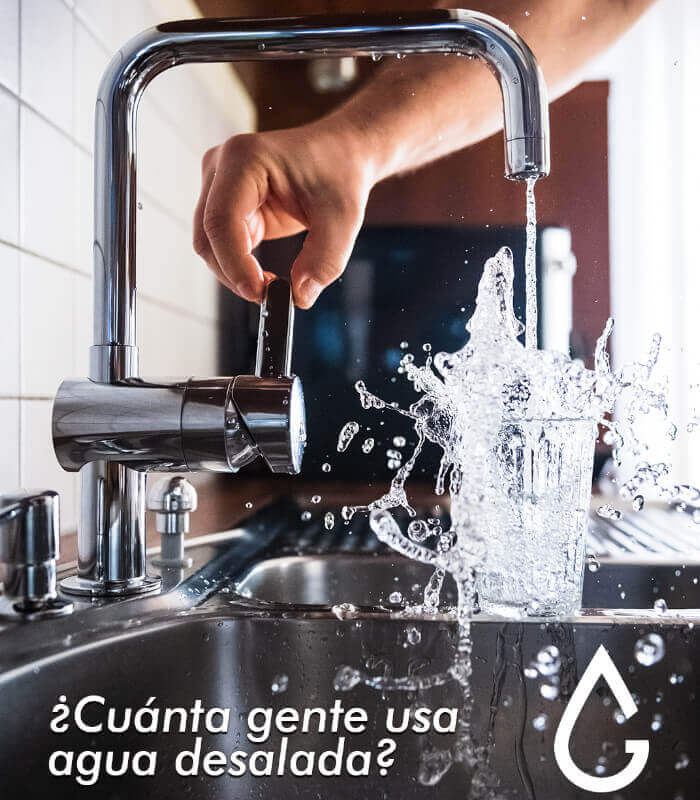 ¿Cuánta gente usa agua desalada?